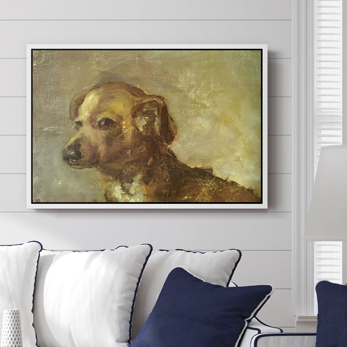 Cliper, the Artist's Dog, 1895 - Floater Framed Canvas Print