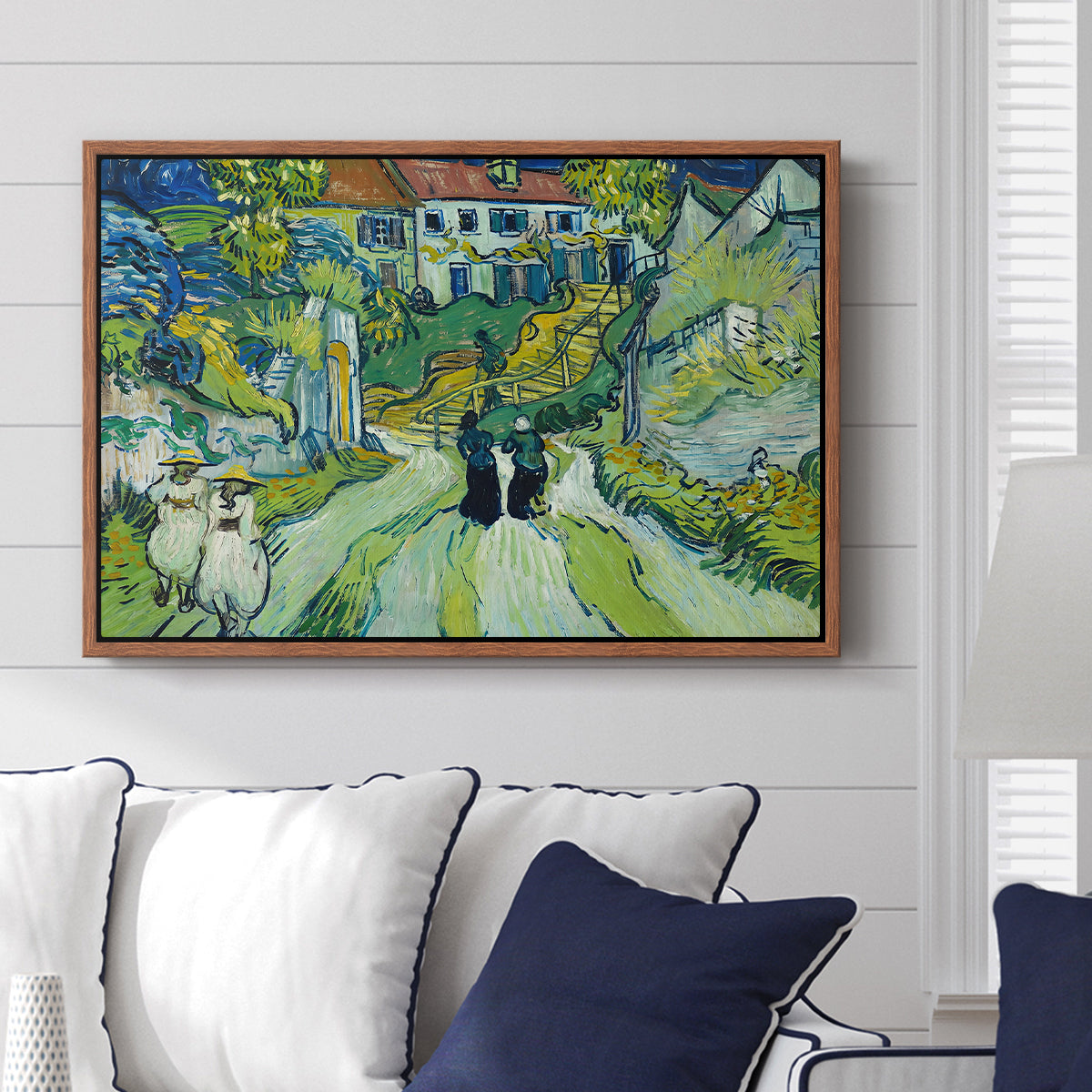 Stairway at Auvers, 1890 - Floater Framed Canvas Print