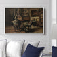The Studio of Ferdinand De Braekeleer I, Father of the Painter, c. 1873-1885 - Floater Framed Canvas Print