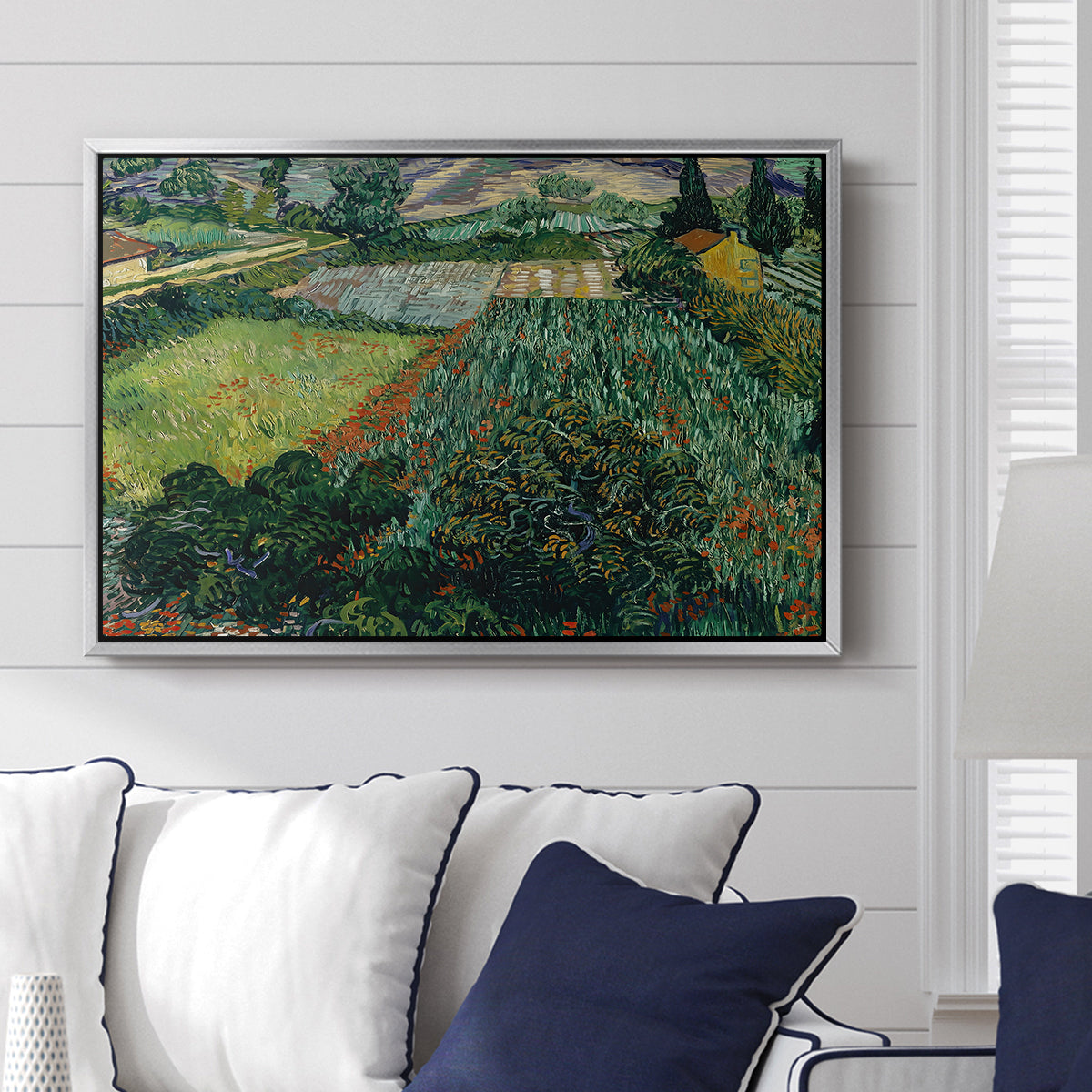 Field with Poppies, Saint-Rémy, 1889 - Floater Framed Canvas Print