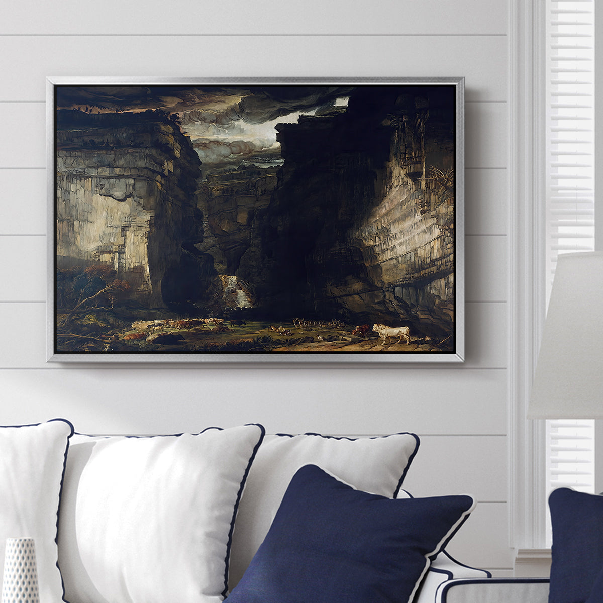 Gordale Scar, c. 1811-1813 - Floater Framed Canvas Print