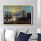 Sun Rising through Vapour: Fishermen Cleaning and Selling Fish, c. 1807 - Floater Framed Canvas Print