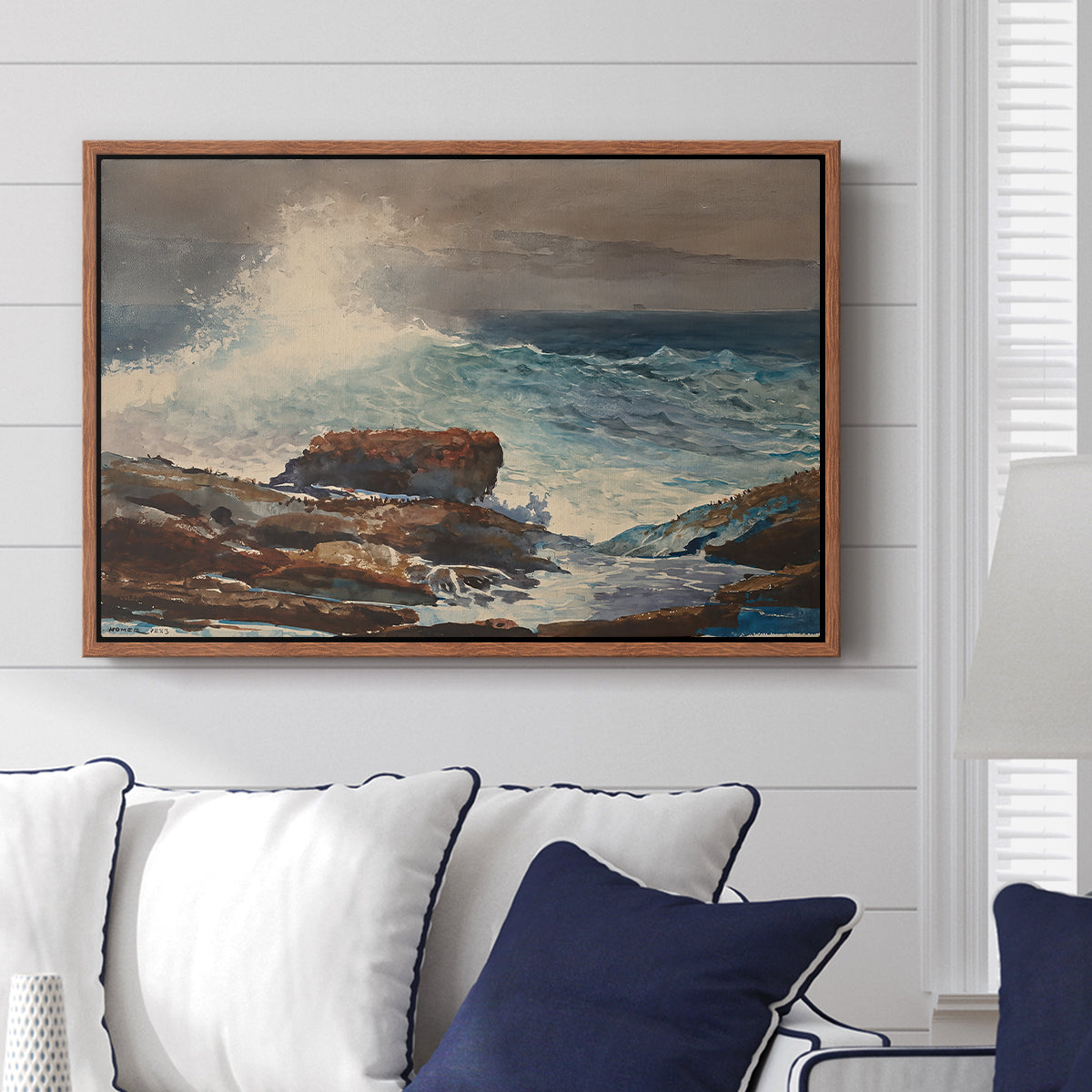 Incoming Tide, Scarboro, Maine, 1883 - Floater Framed Canvas Print