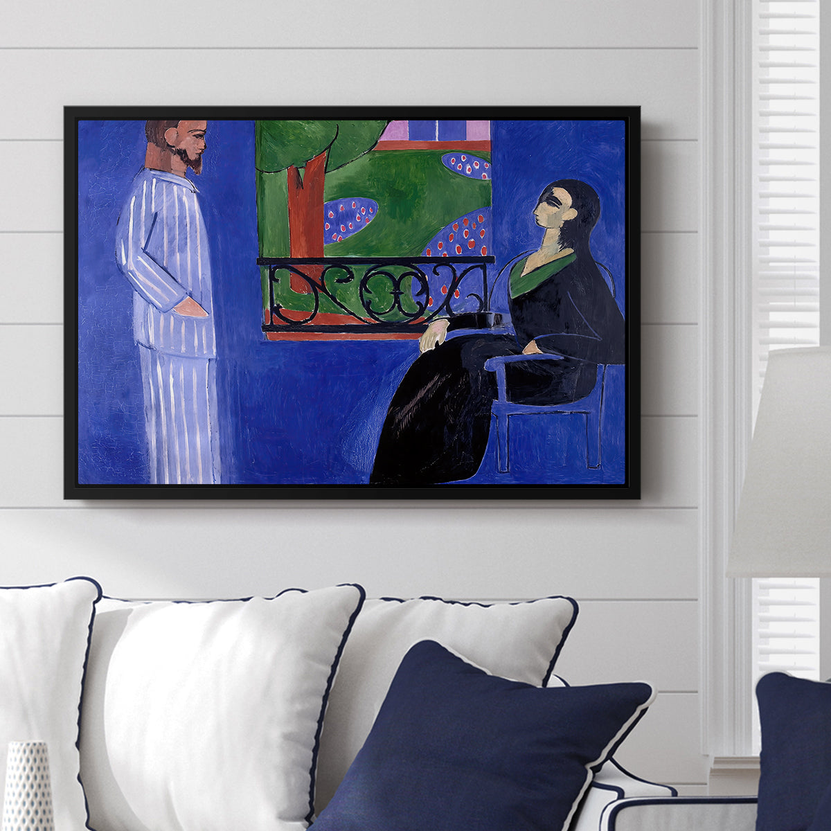 The Conversation, c. 1908-1912 - Floater Framed Canvas Print