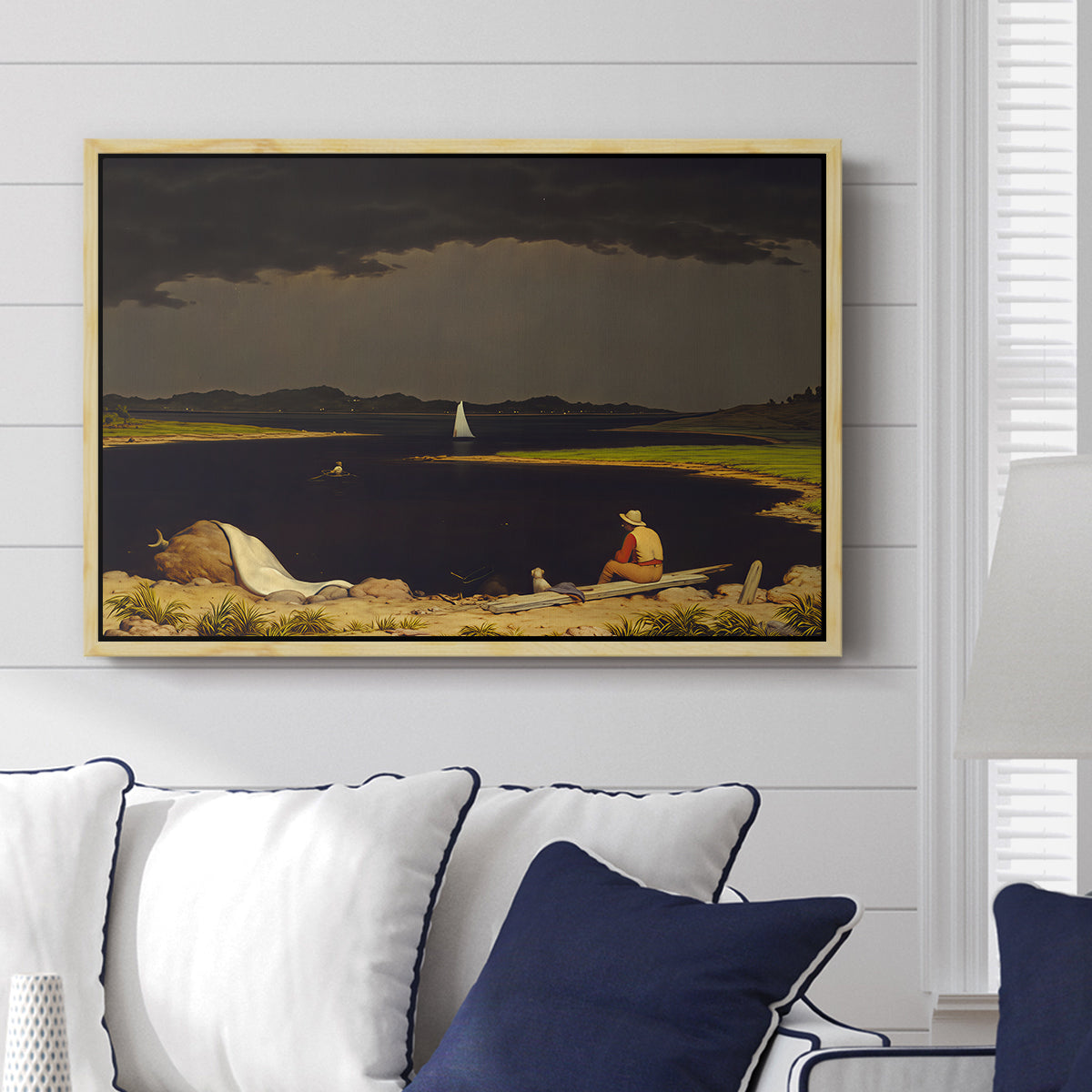 Approaching Thunder Storm, 1859 - Floater Framed Canvas Print