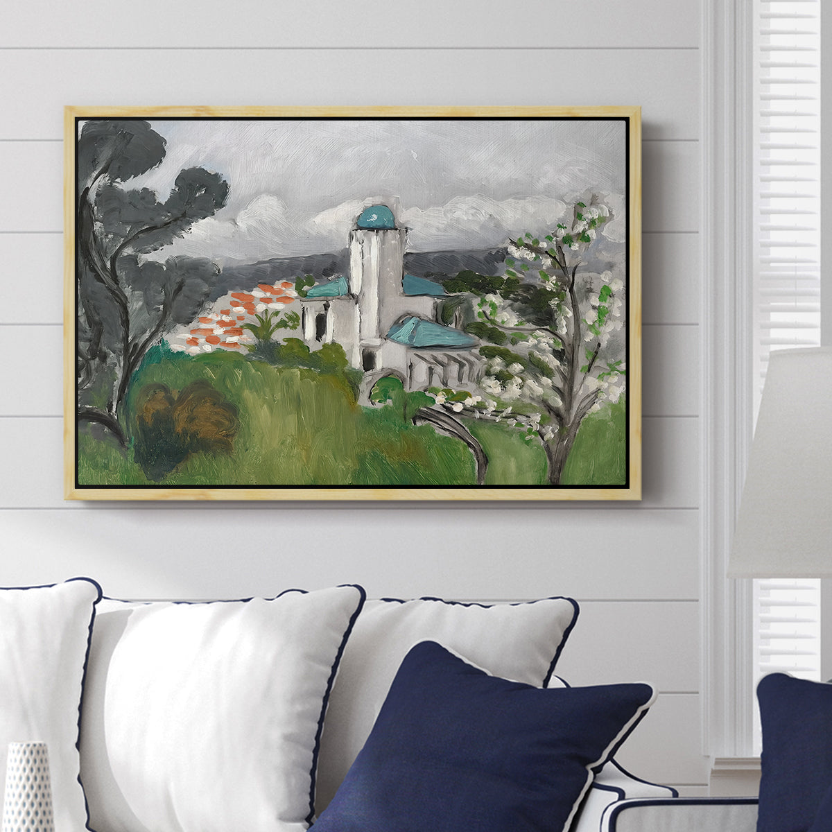 The Blue Villa (La Villa Bleue), c. 1918 - Floater Framed Canvas Print