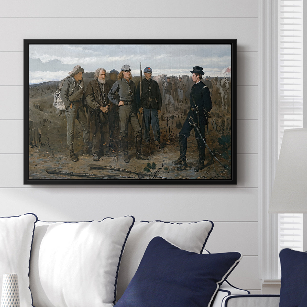 Prisoners from the Front, 1866 - Floater Framed Canvas Print