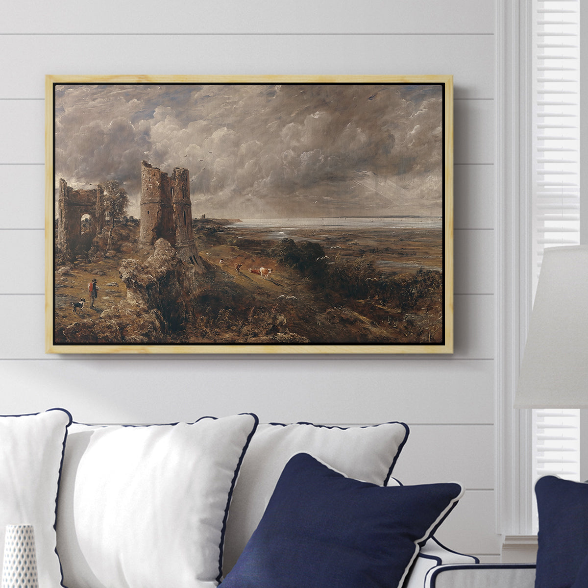 Hadleigh Castle, Mouth of Thames, c. 1829 - Floater Framed Canvas Print