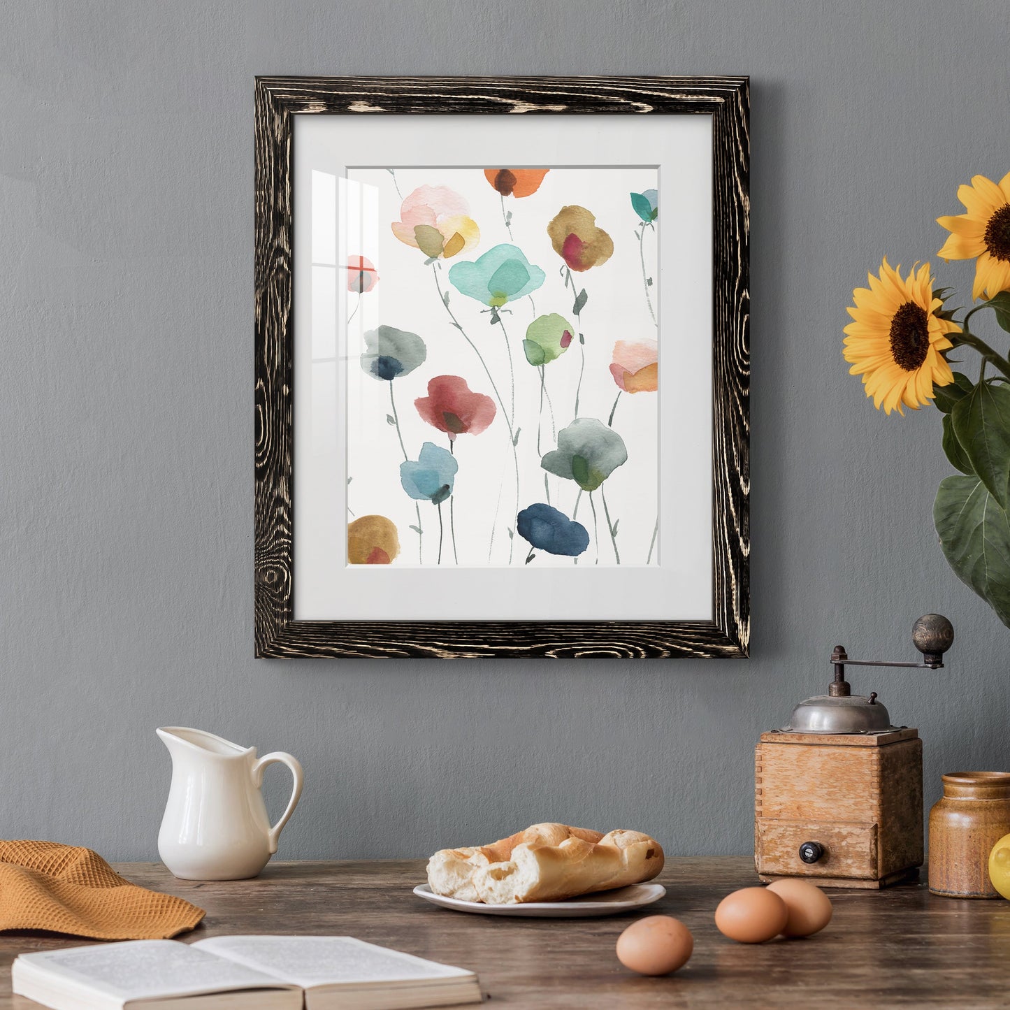 Lollipop Garden I - Premium Framed Print - Distressed Barnwood Frame - Ready to Hang