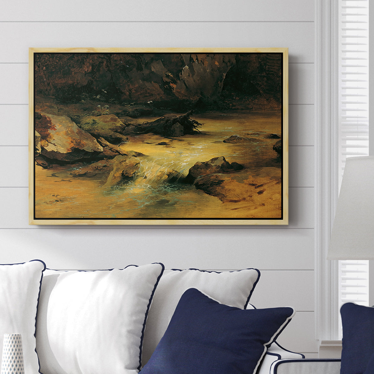 Wildbach (Wild Stream) - Floater Framed Canvas Print