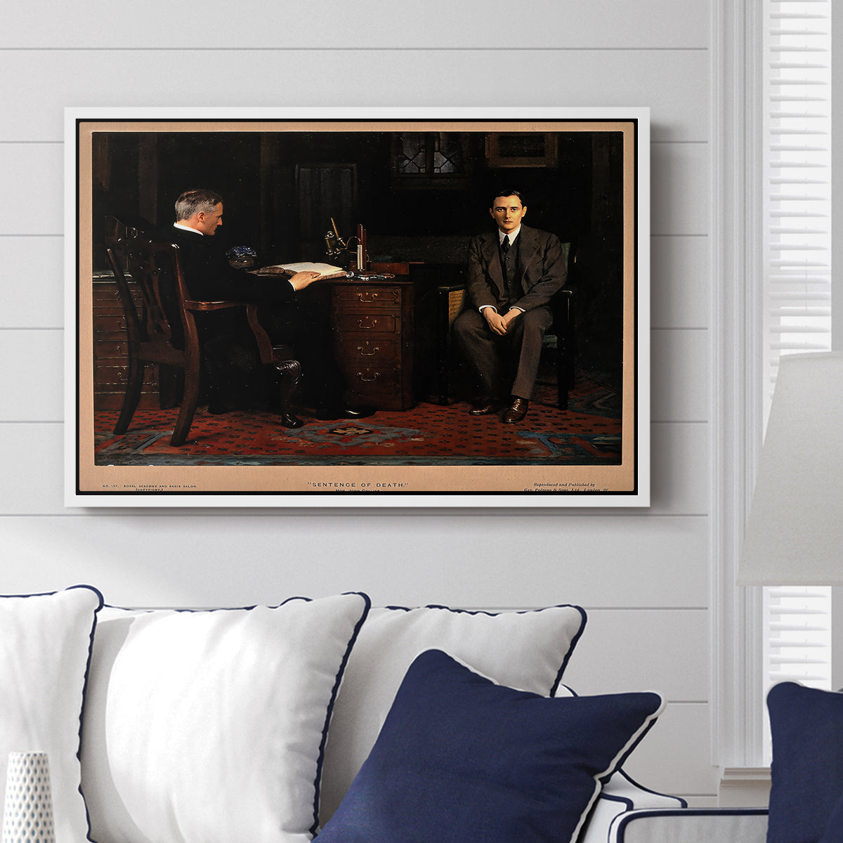 The Sentence of Death, 1908 - Floater Framed Canvas Print