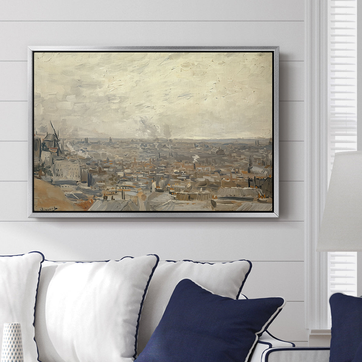 View from Montmartre, 1886 - Floater Framed Canvas Print