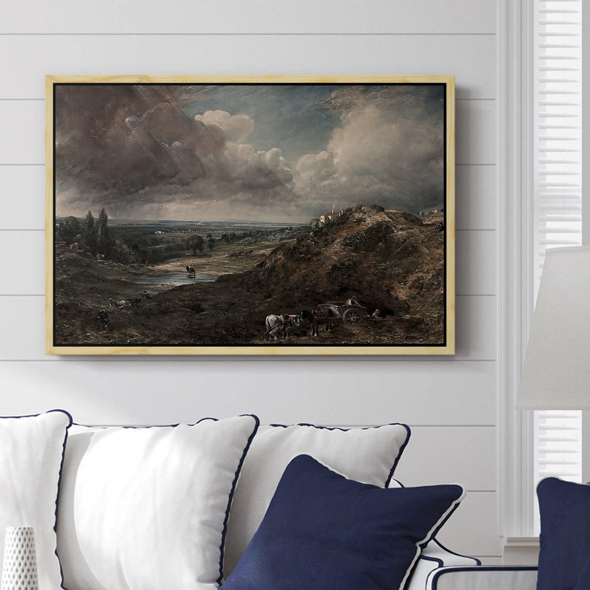 Branch Hill Pond, Hampstead Heath, c. 1828 - Floater Framed Canvas Print
