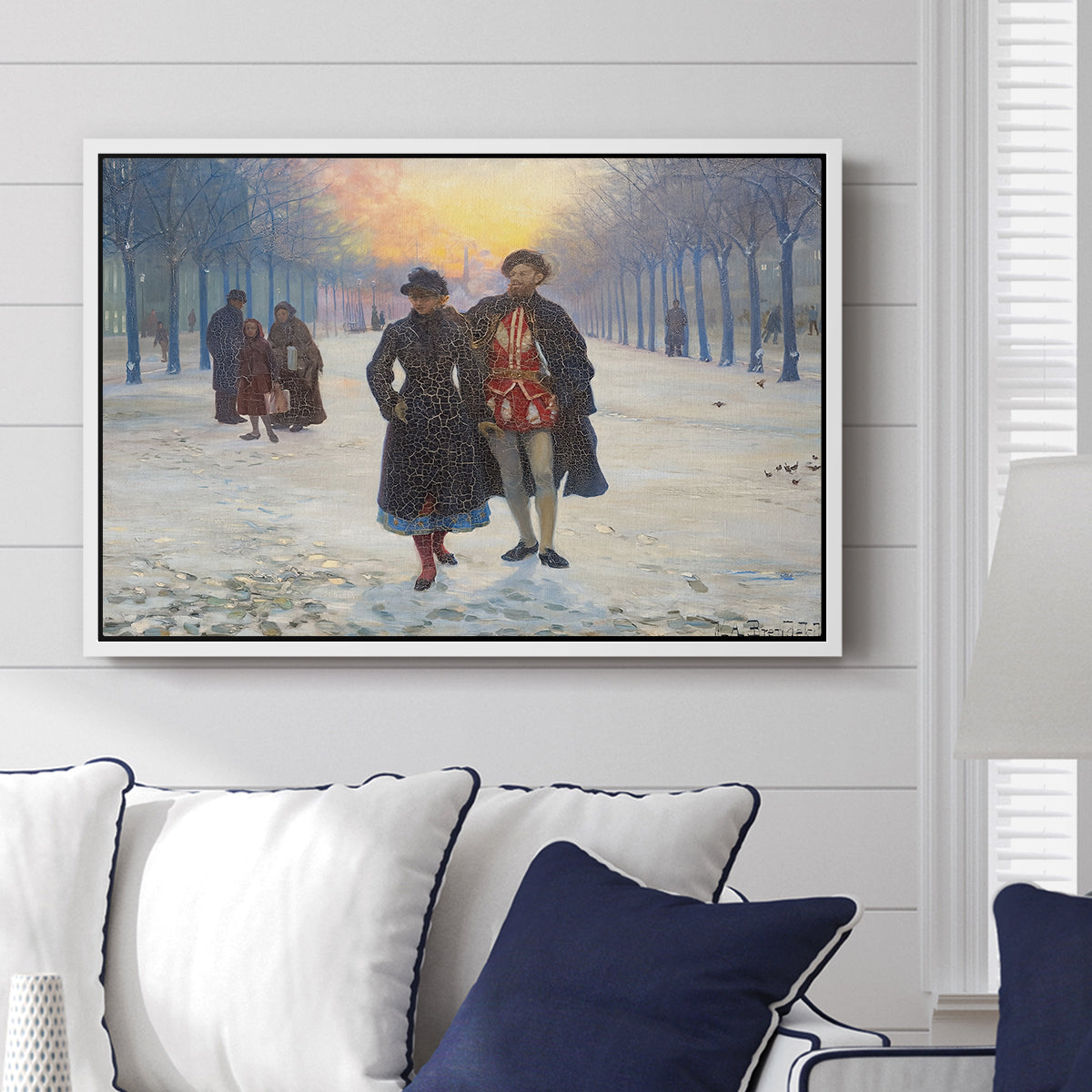 Morning after the Carnival, 1884 - Floater Framed Canvas Print