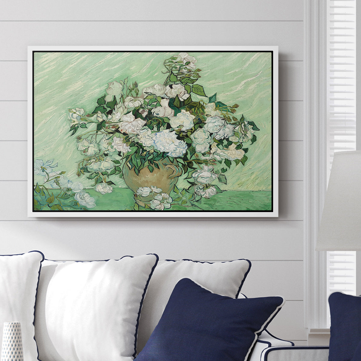 Roses, 1890 - Floater Framed Canvas Print