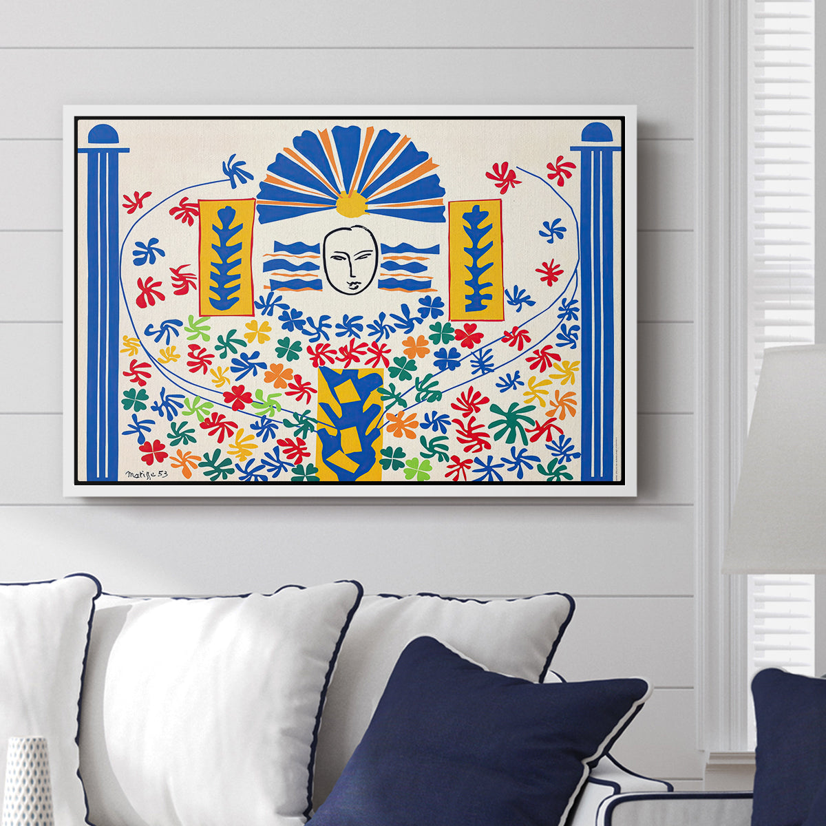 Apollo (Apollon), 1953 - Floater Framed Canvas Print