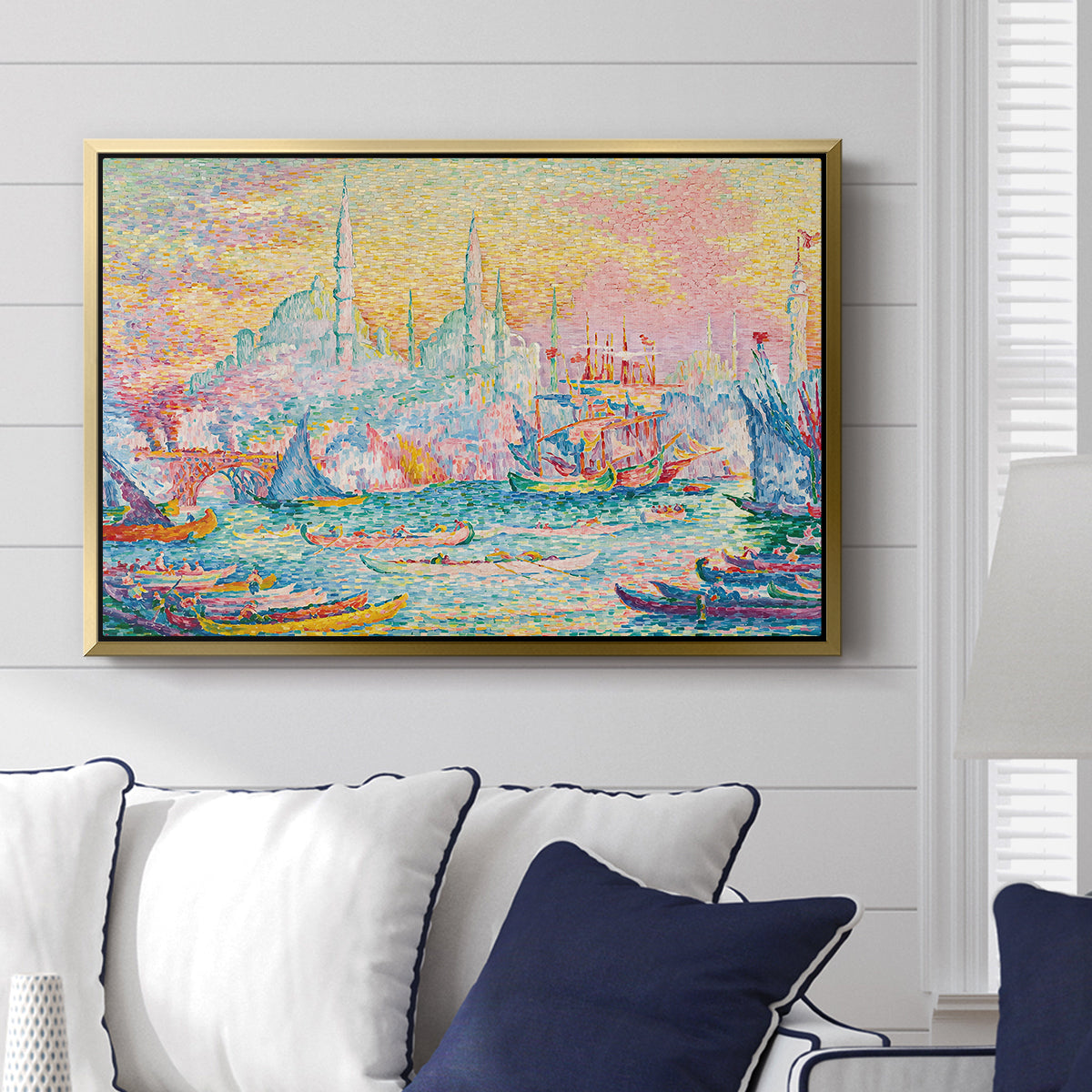 The Golden Horn, Constantinople, 1907 - Floater Framed Canvas Print