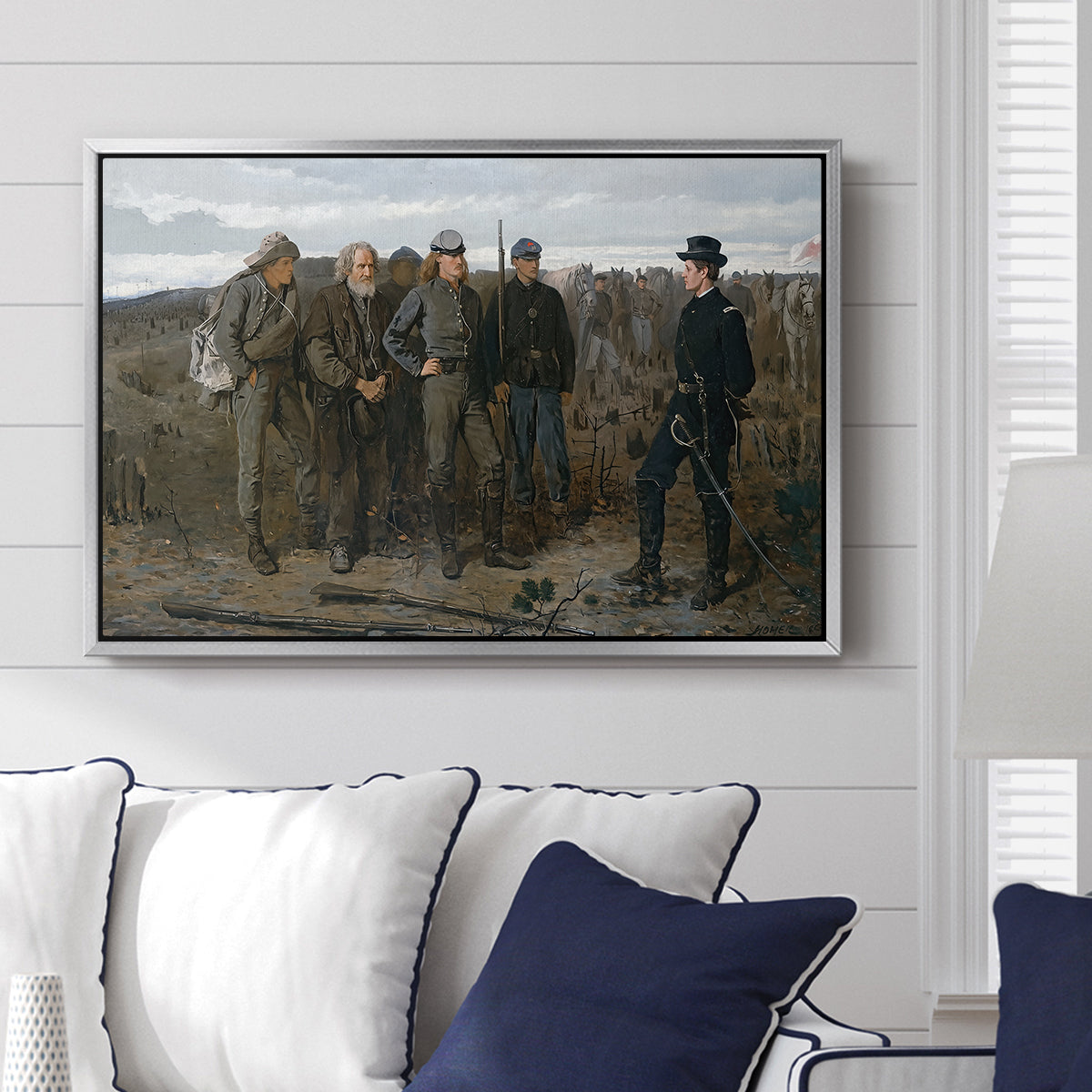 Prisoners from the Front, 1866 - Floater Framed Canvas Print