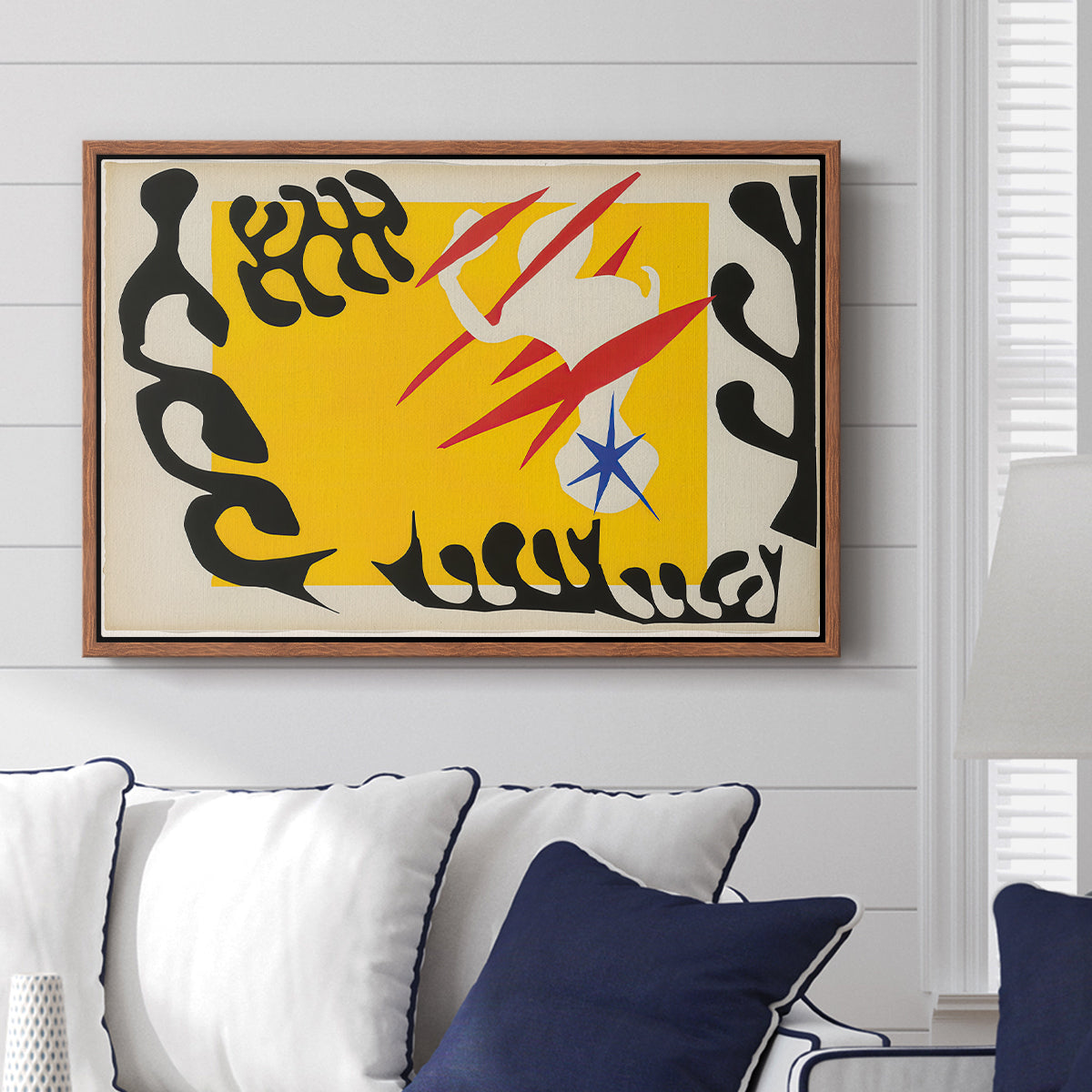The Nightmare of the White Elephant, from Jazz, 1947 - Floater Framed Canvas Print