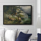 Eagles and Dying Stag on a Lakeshore, 1836 - Floater Framed Canvas Print