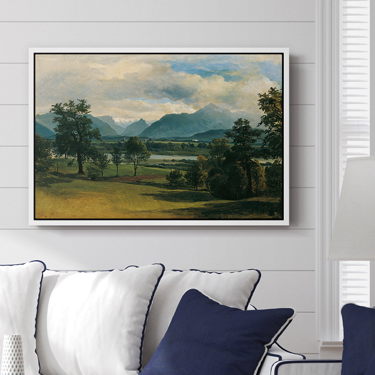 View of Liefering, 1830 - Floater Framed Canvas Print