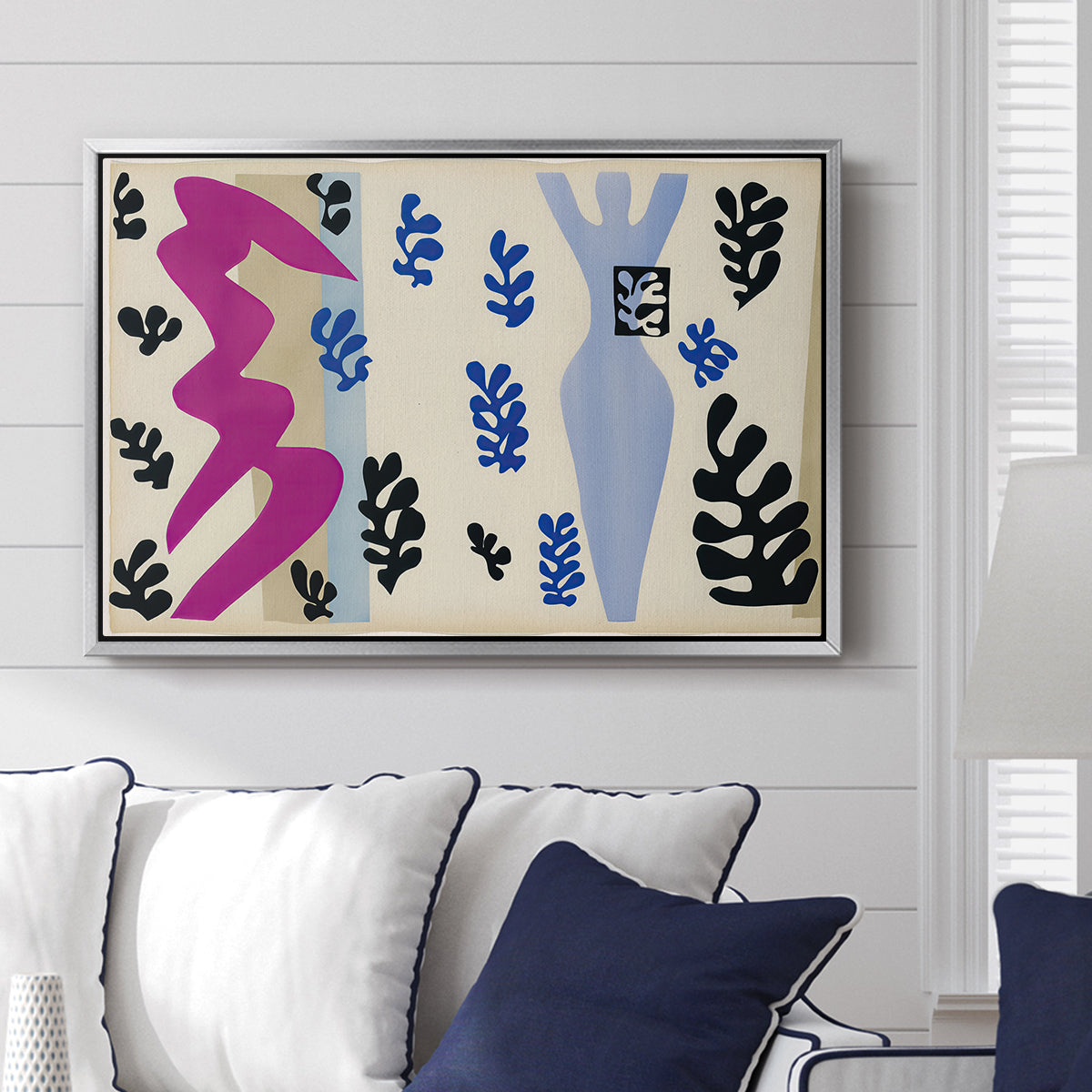 The Knife Thrower (Le lanceur de couteaux), from Jazz, 1947 - Floater Framed Canvas Print