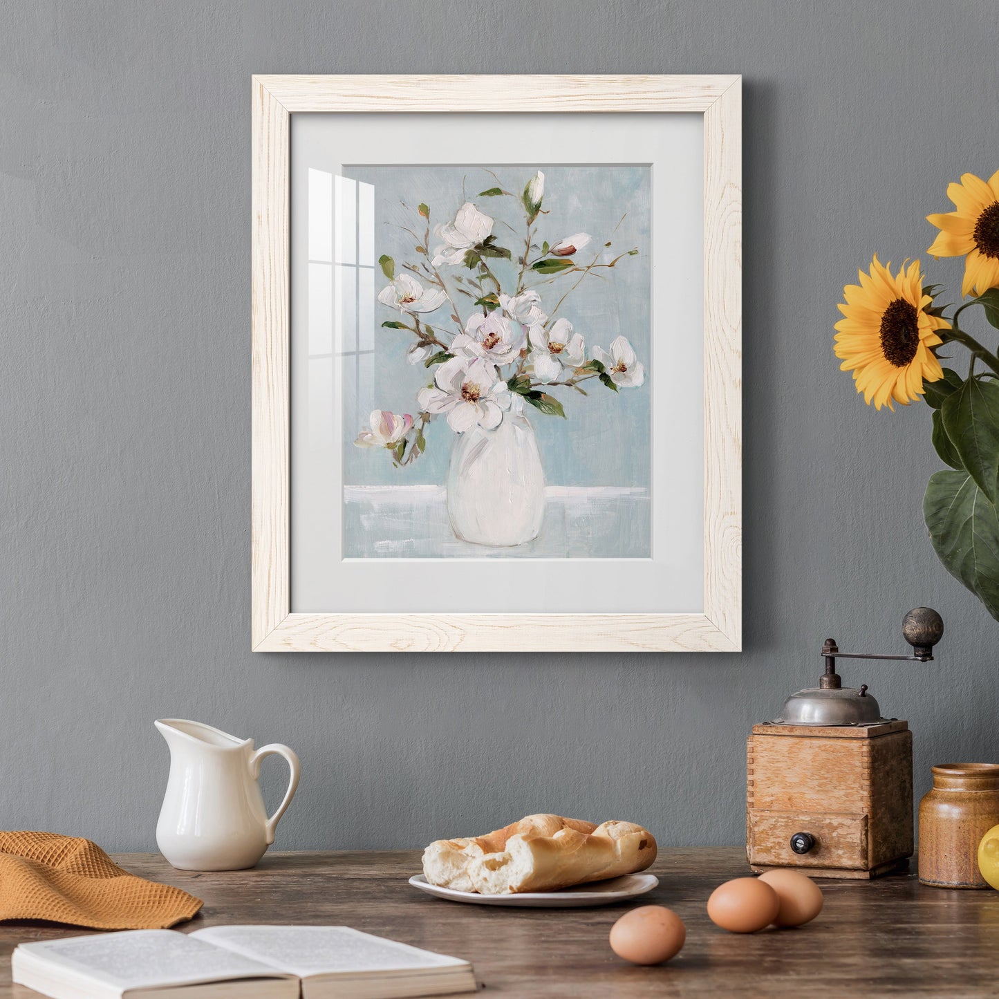 Magnolia Charm - Premium Framed Print - Distressed Barnwood Frame - Ready to Hang