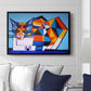 Cassie Thinking about Cubism - Floater Framed Canvas Print