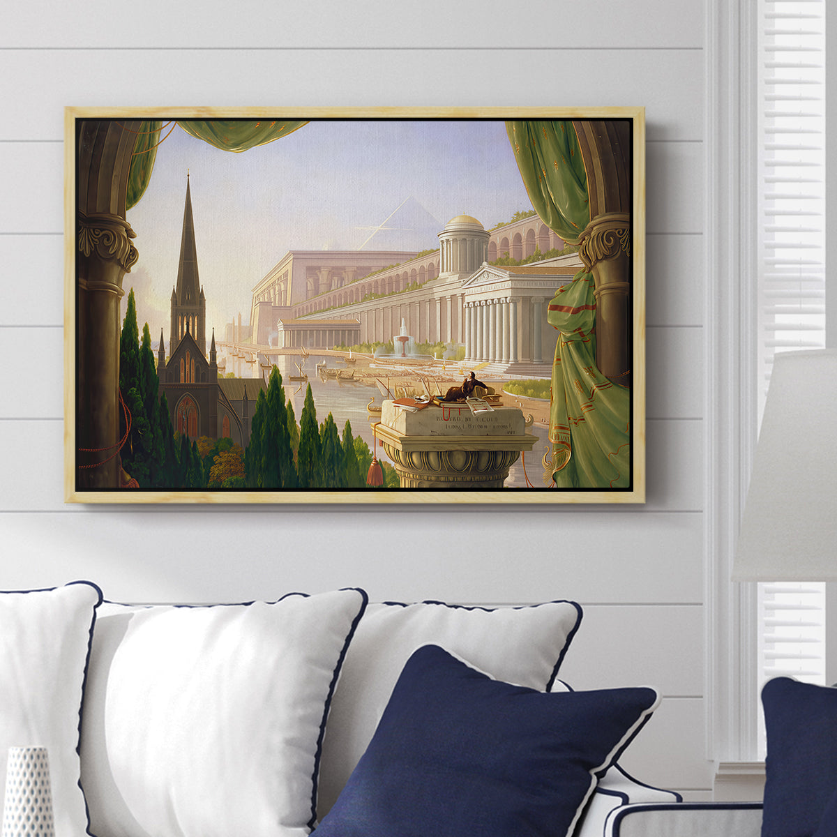 The Architect's Dream, 1840 - Floater Framed Canvas Print