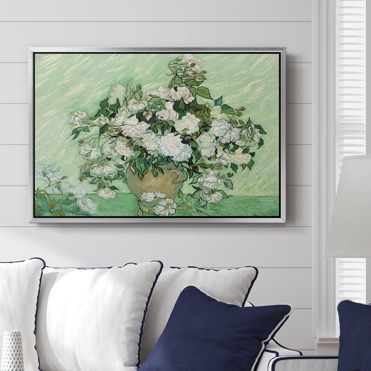 Roses, 1890 - Floater Framed Canvas Print
