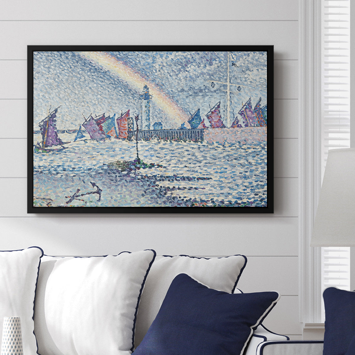 Entrance to the Port of Honfleur, 1899 - Floater Framed Canvas Print