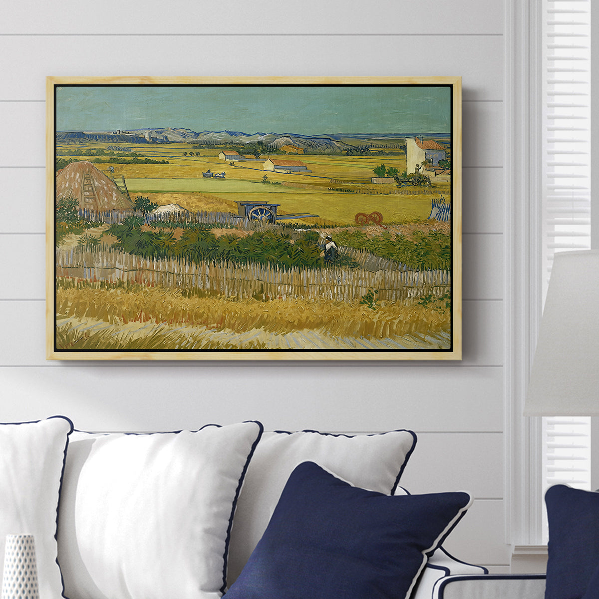 The Harvest, 1888 - Floater Framed Canvas Print