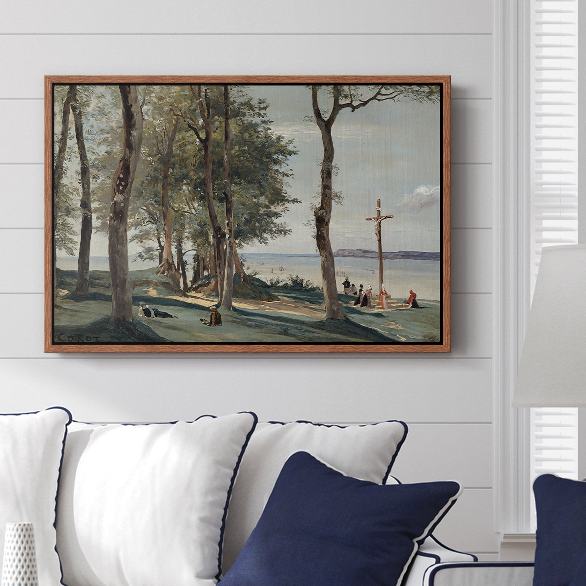 A Calvary on the Cote de Grace, c. 1829 - Floater Framed Canvas Print