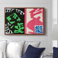 Composition, Black and Red, from Jazz, 1947 - Floater Framed Canvas Print