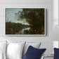 Souvenir of the Environs of Lake Nemi, 1865 - Floater Framed Canvas Print
