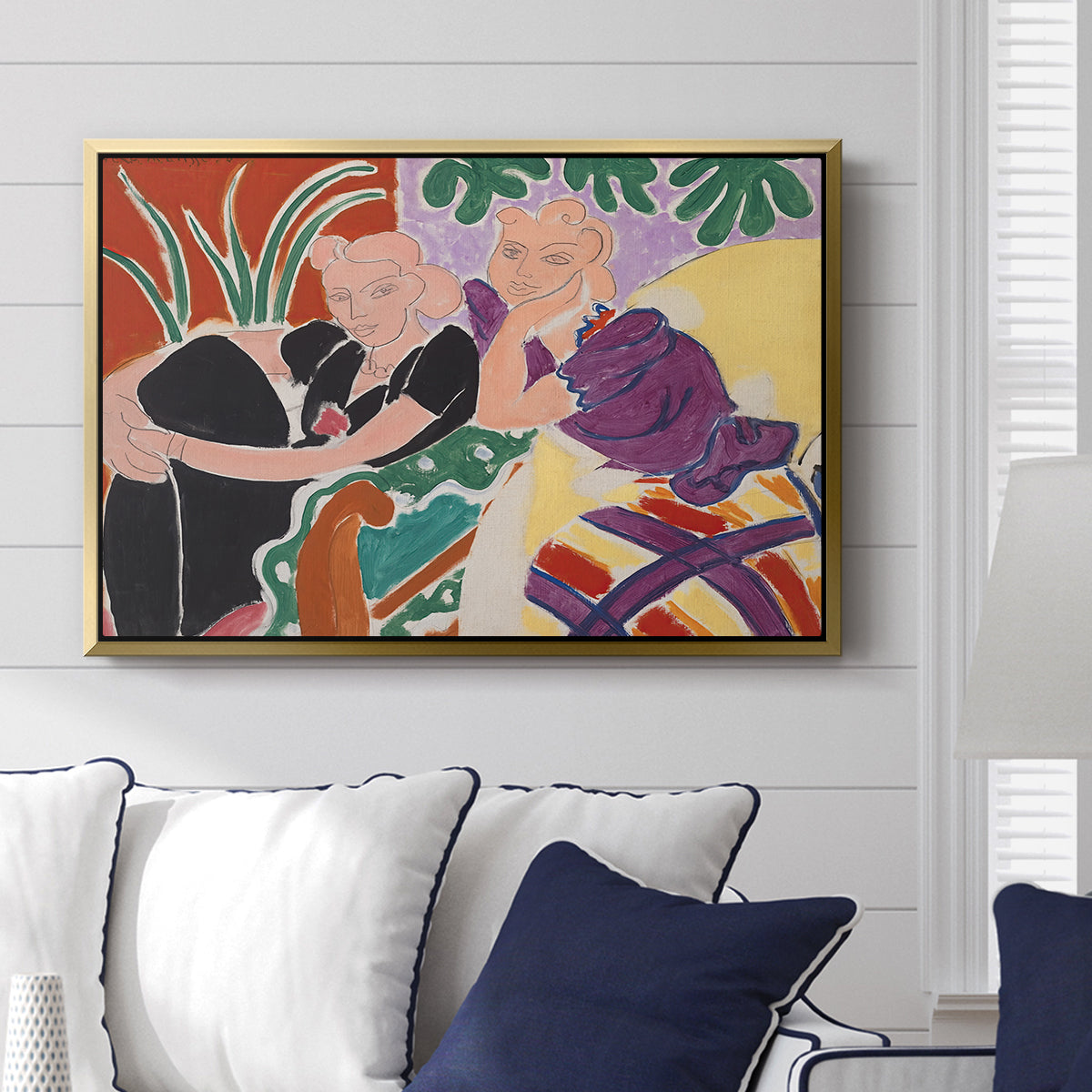 The Conversation, 1938 - Floater Framed Canvas Print