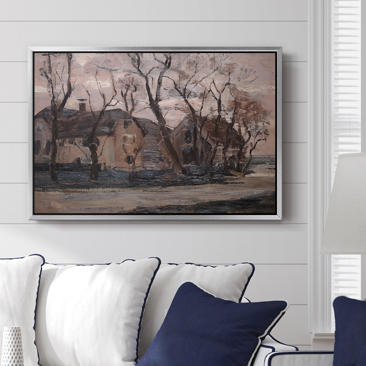 Farm near Duivendrecht in the Evening, c. 1905 - Floater Framed Canvas Print