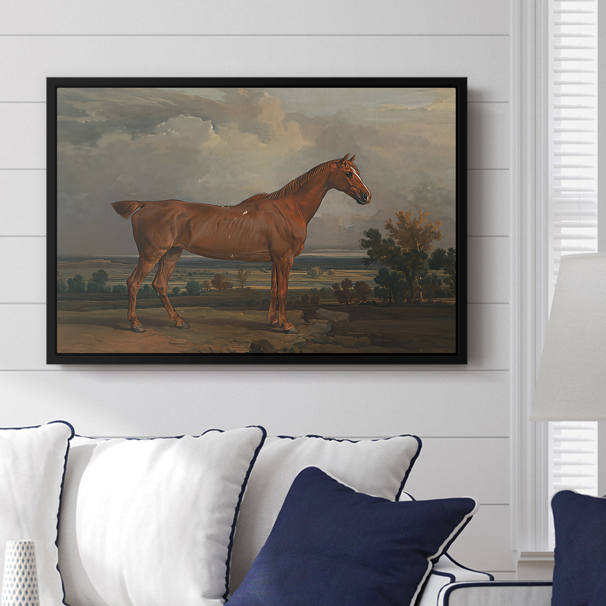 Hunter in a Landscape, 1810 - Floater Framed Canvas Print