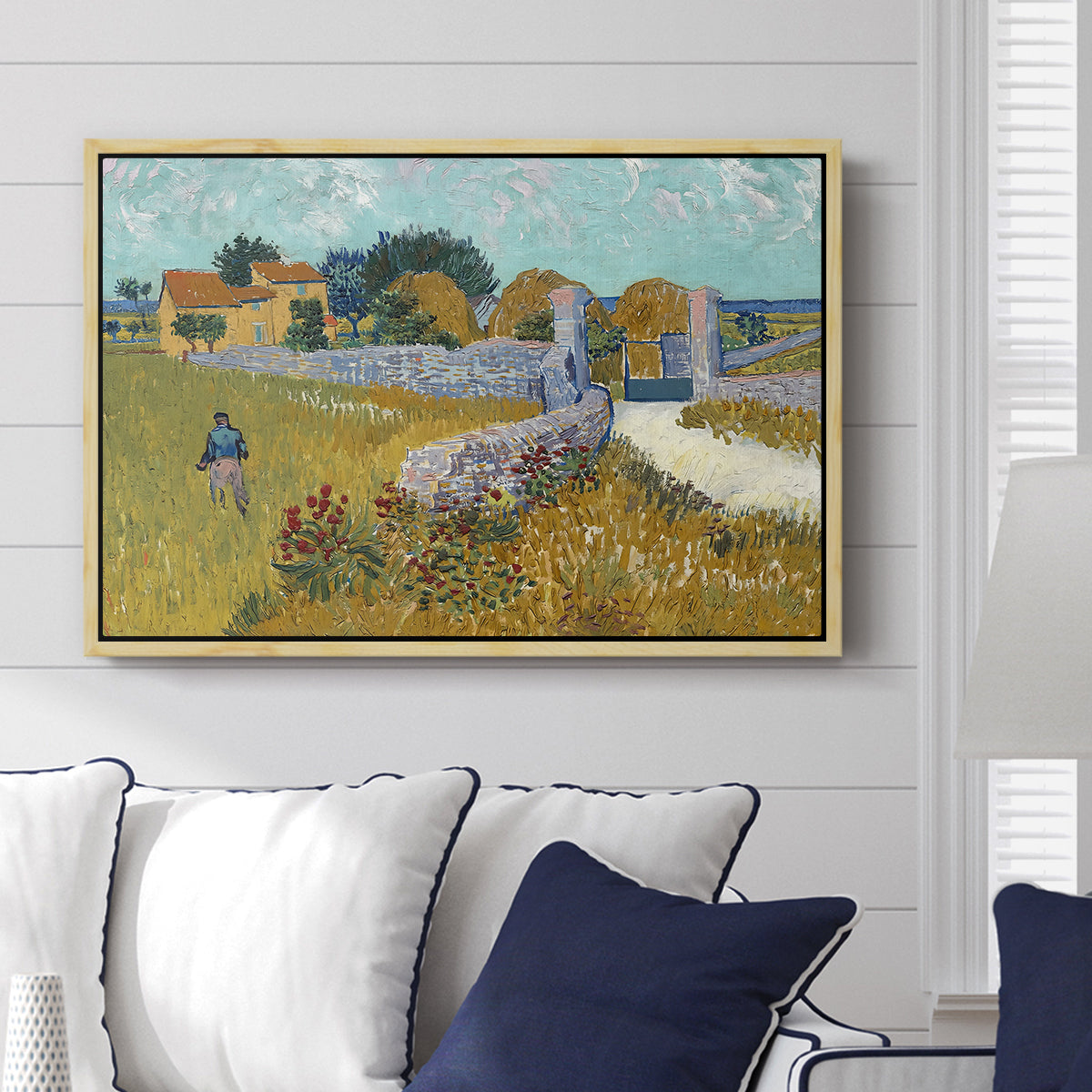 Farmhouse in Provence, 1888 - Floater Framed Canvas Print