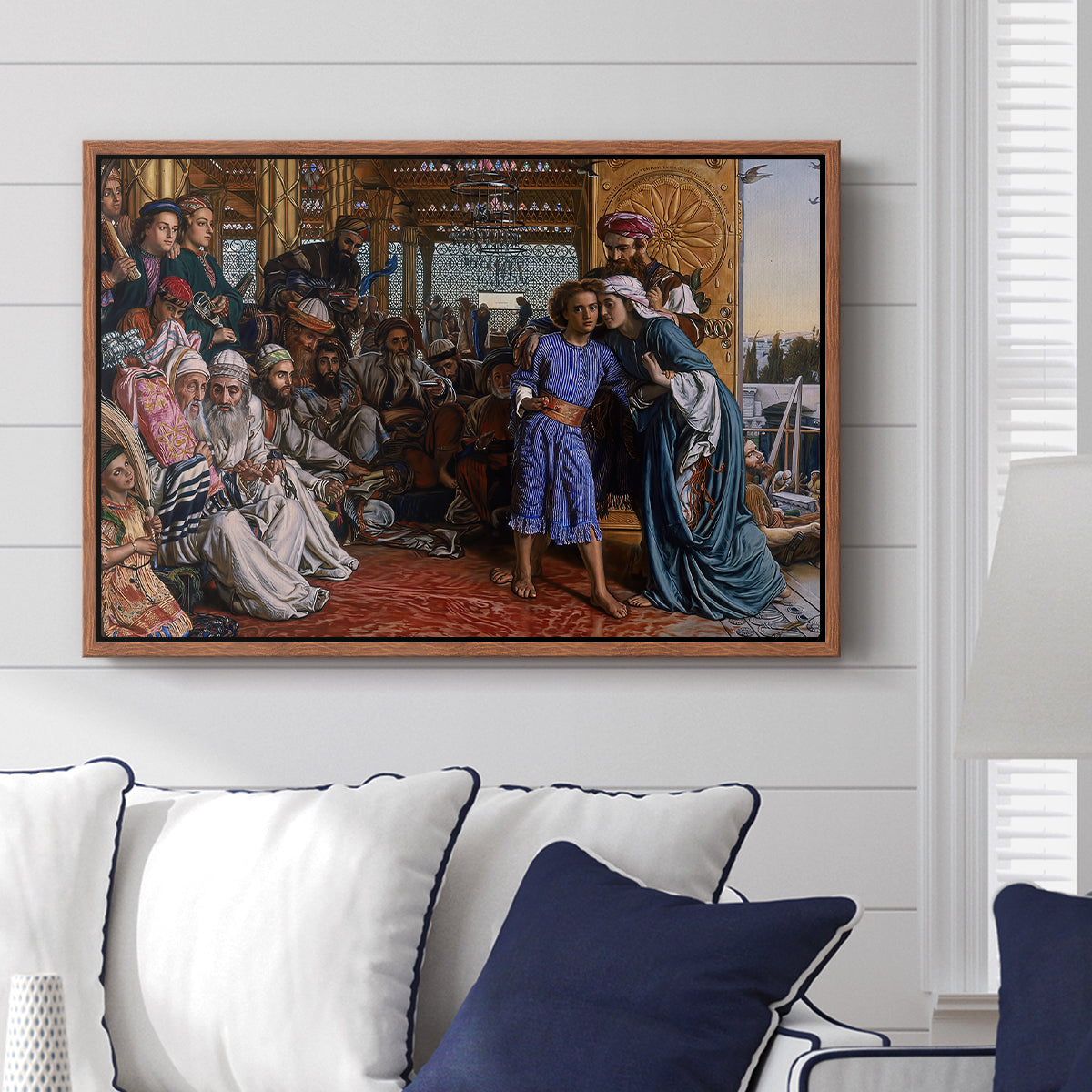 The Finding of the Saviour in the Temple, 1854-1860 - Floater Framed Canvas Print