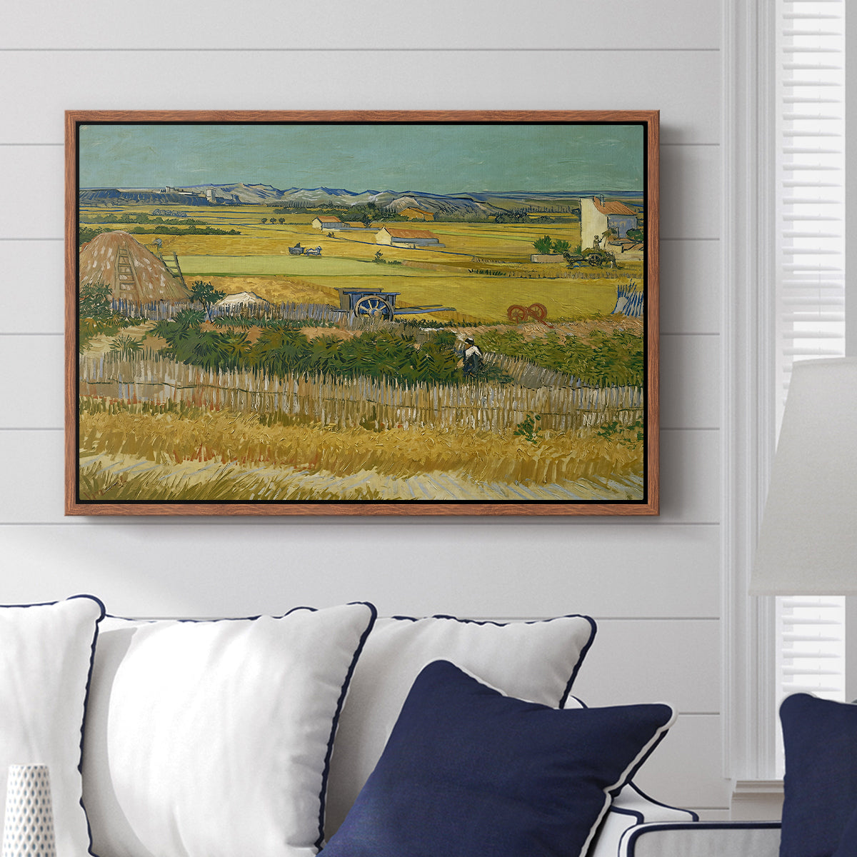 The Harvest, 1888 - Floater Framed Canvas Print