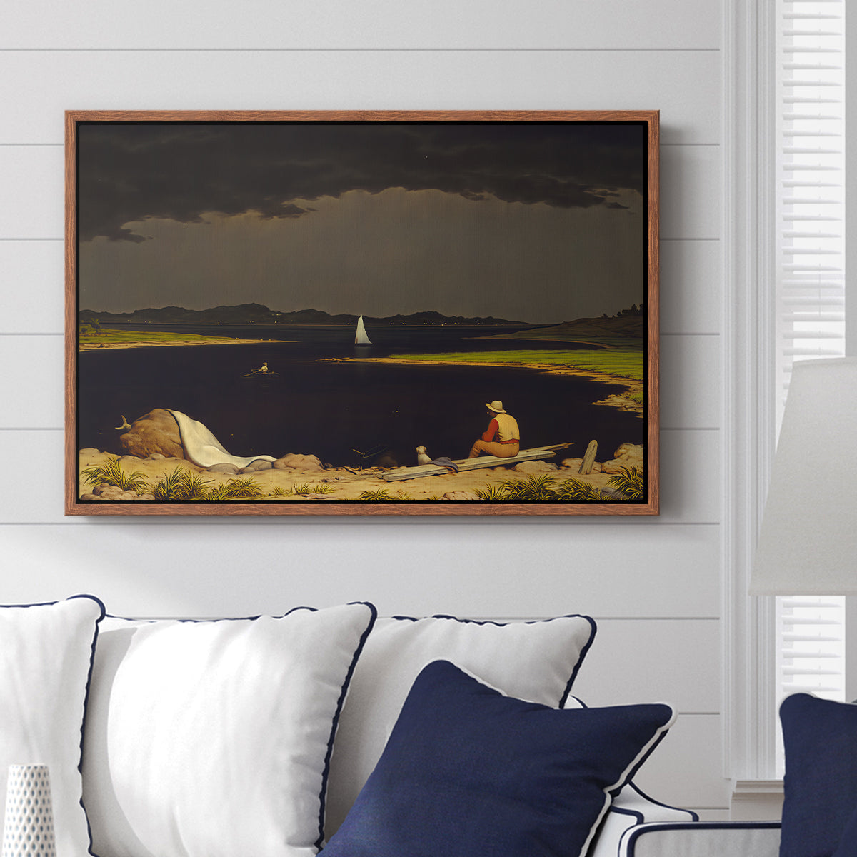 Approaching Thunder Storm, 1859 - Floater Framed Canvas Print