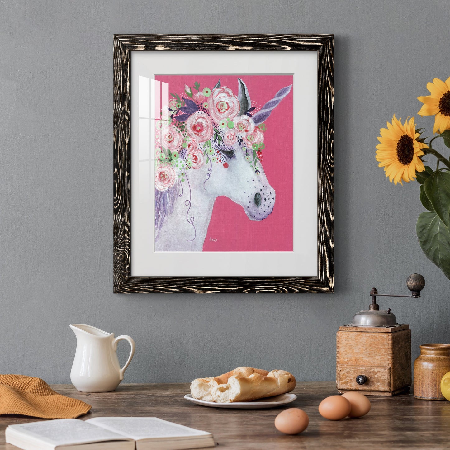 Unicorn II - Premium Framed Print - Distressed Barnwood Frame - Ready to Hang