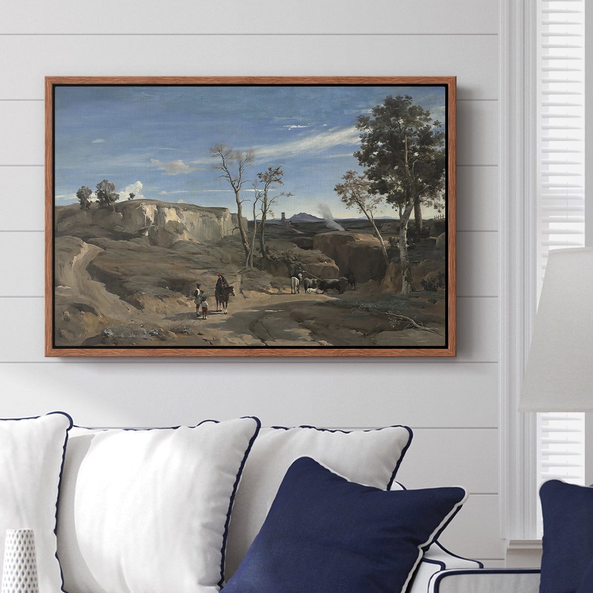 La Cervara, the Roman Campagna, c. 1830-1831 - Floater Framed Canvas Print