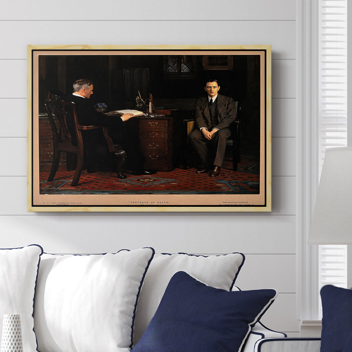 The Sentence of Death, 1908 - Floater Framed Canvas Print