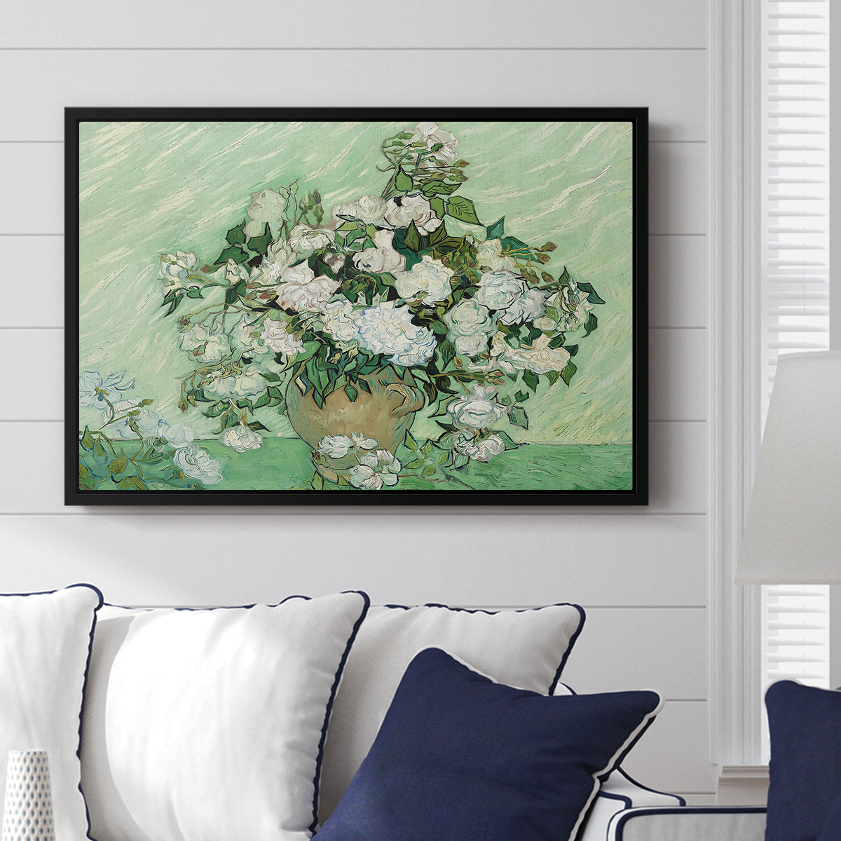 Roses, 1890 - Floater Framed Canvas Print