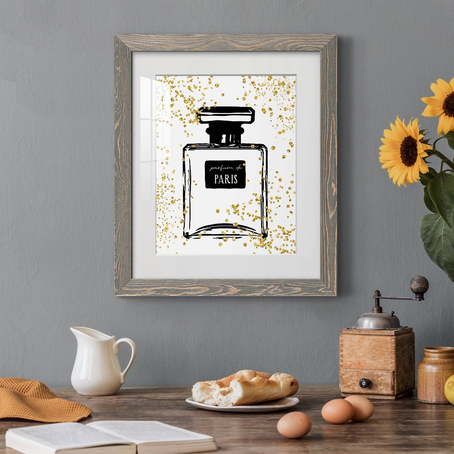 Glitter Perfume I - Premium Framed Print - Distressed Barnwood Frame - Ready to Hang