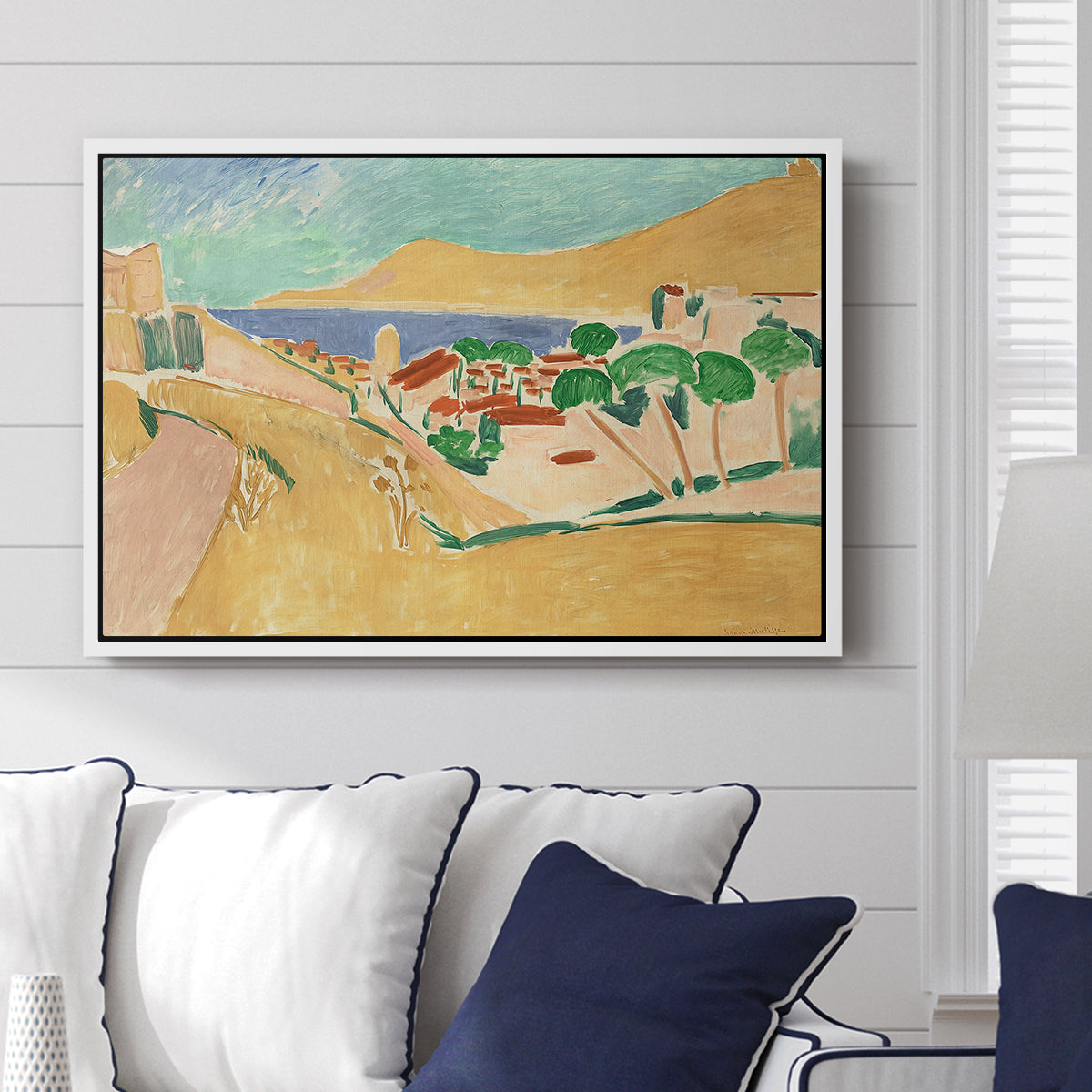 Collioure in August, c. 1911 - Floater Framed Canvas Print