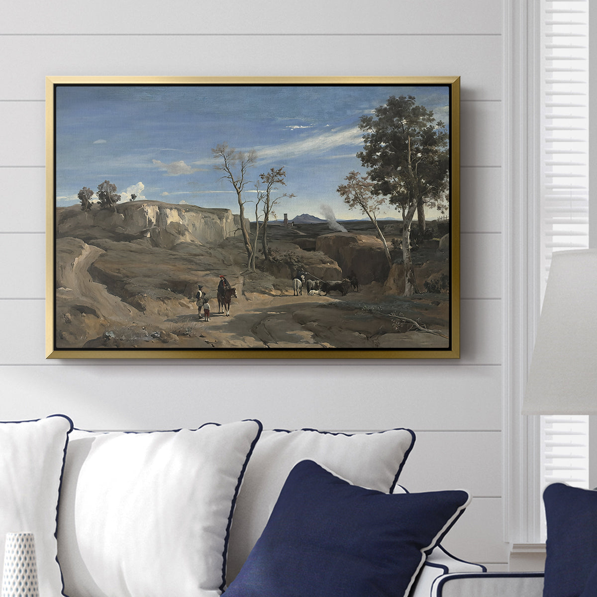La Cervara, the Roman Campagna, c. 1830-1831 - Floater Framed Canvas Print