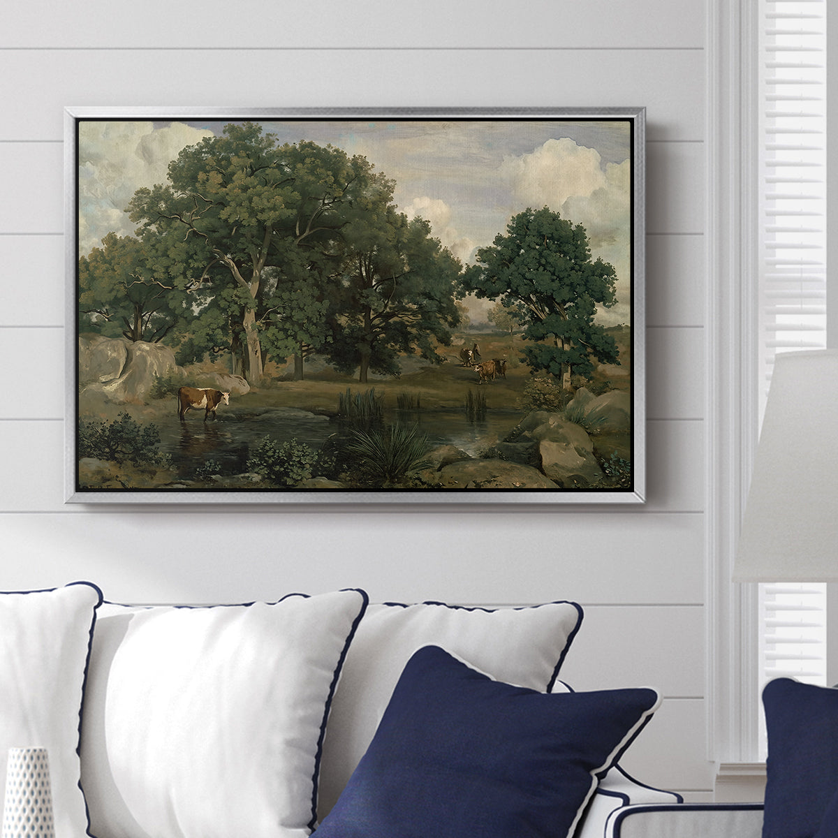 Forest of Fontainebleau, 1846 - Floater Framed Canvas Print